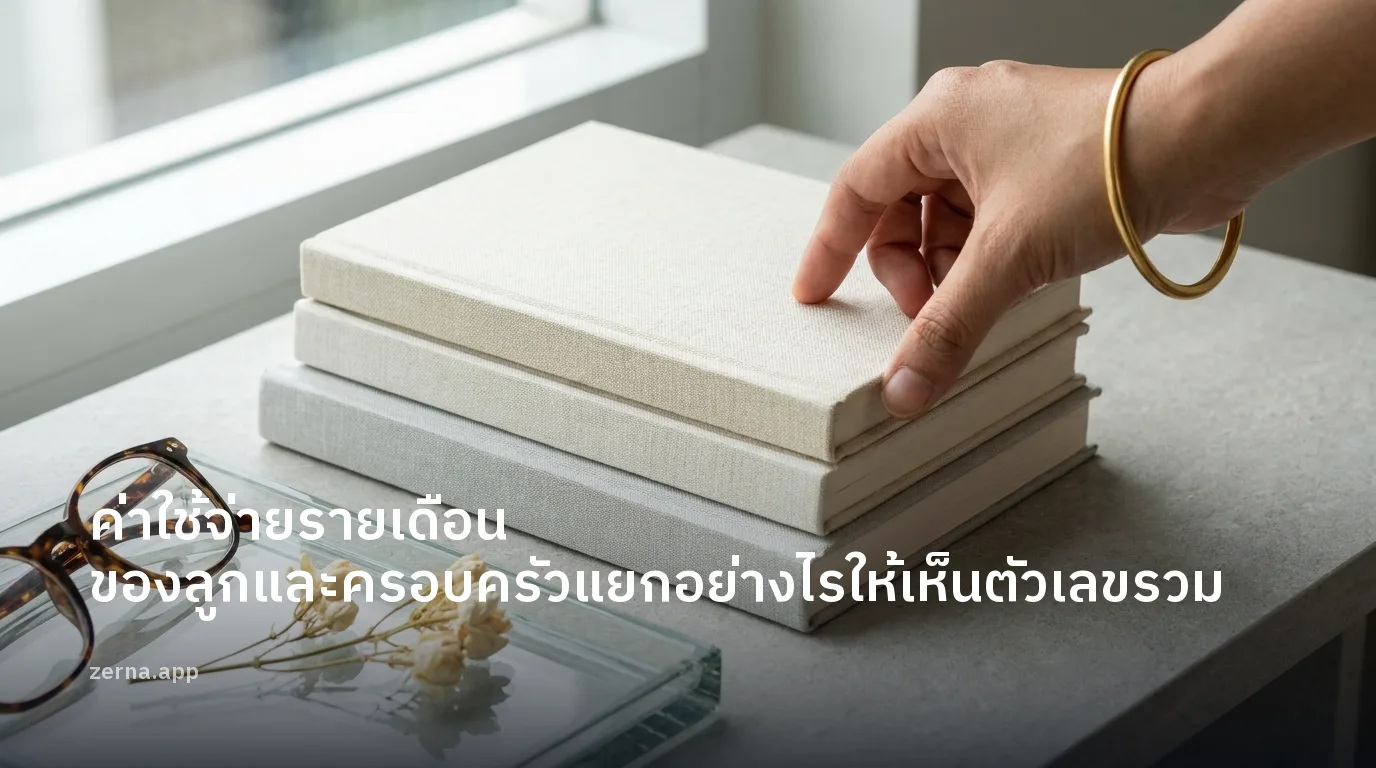 ค่าใช้จ่ายรายเดือน ของลูกและครอบครัวแยกอย่างไรให้เห็นตัวเลขรวม